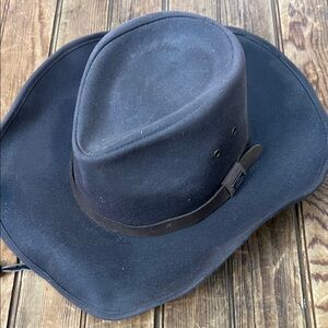Australian Outback Hat by Cov-Ver waxed cotton neck strap Size medium